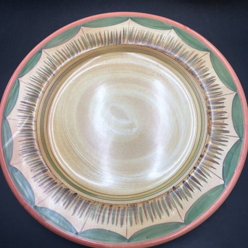 2 Rubino Alabaster Hand Painted Signed Plates 11" Diameter - Picture 6 of 12