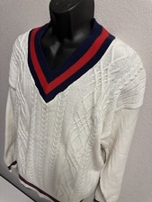 Vintage Cape Isle Knitters Mens Size Large Cable Knit Sweater Jumper