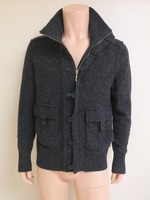 Neiman Marcus Sweater Cashmere Zip & Button-front Black Size Medium $545 Neiman Marcus Sweater Cashmere Zip & Button-front Black Size Medium $545