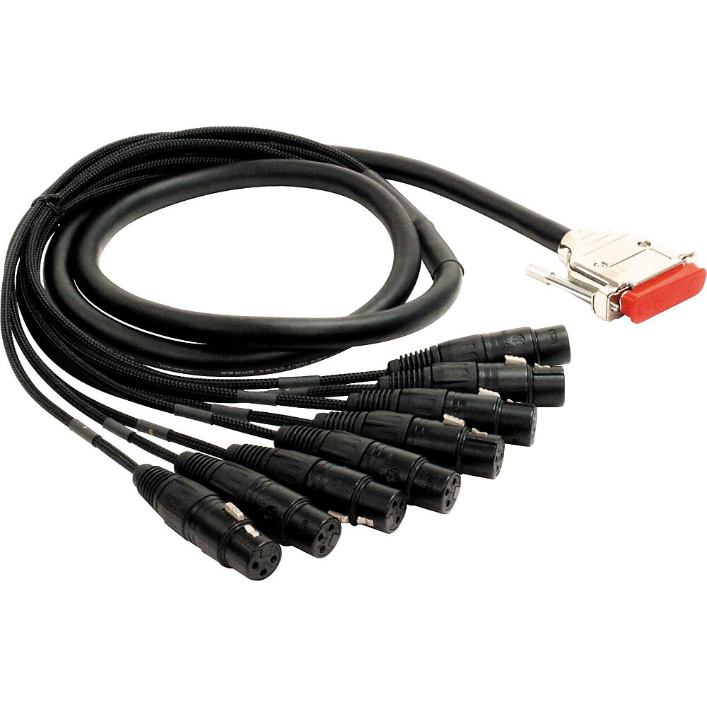 Золотой 8-канальный кабель-змейка DB25-XLR с внутренней резьбой