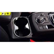 Fit For Mazda CX-5 2017-2024 2025 Center Console Cup Cover Trim Chrome Matte ABS