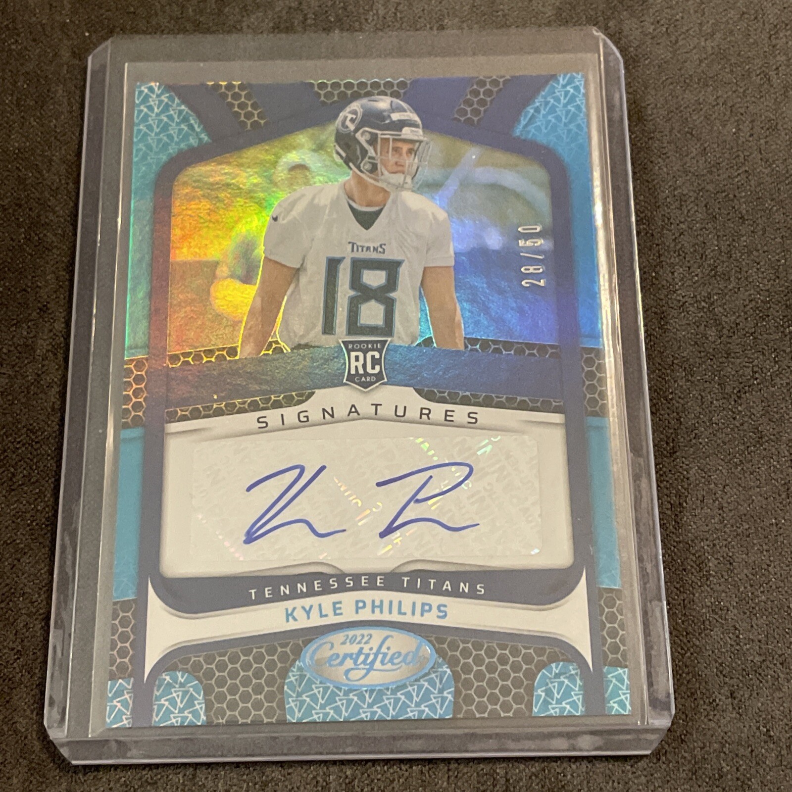 2022 Panini Certified Kyle Philips #28/50 Rookie Signatures Auto Titans