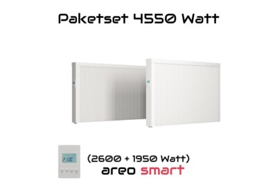 Elektroheizung Bundle 1950W+2600W Heizung smart Flächenspeicherheizung Schamotte