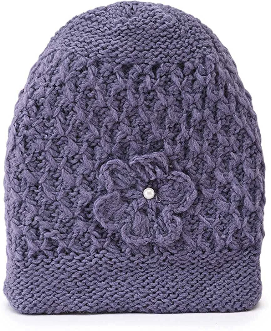 Design Winter Warm Woolen Cap Assorted Color Free Size For Women Girls