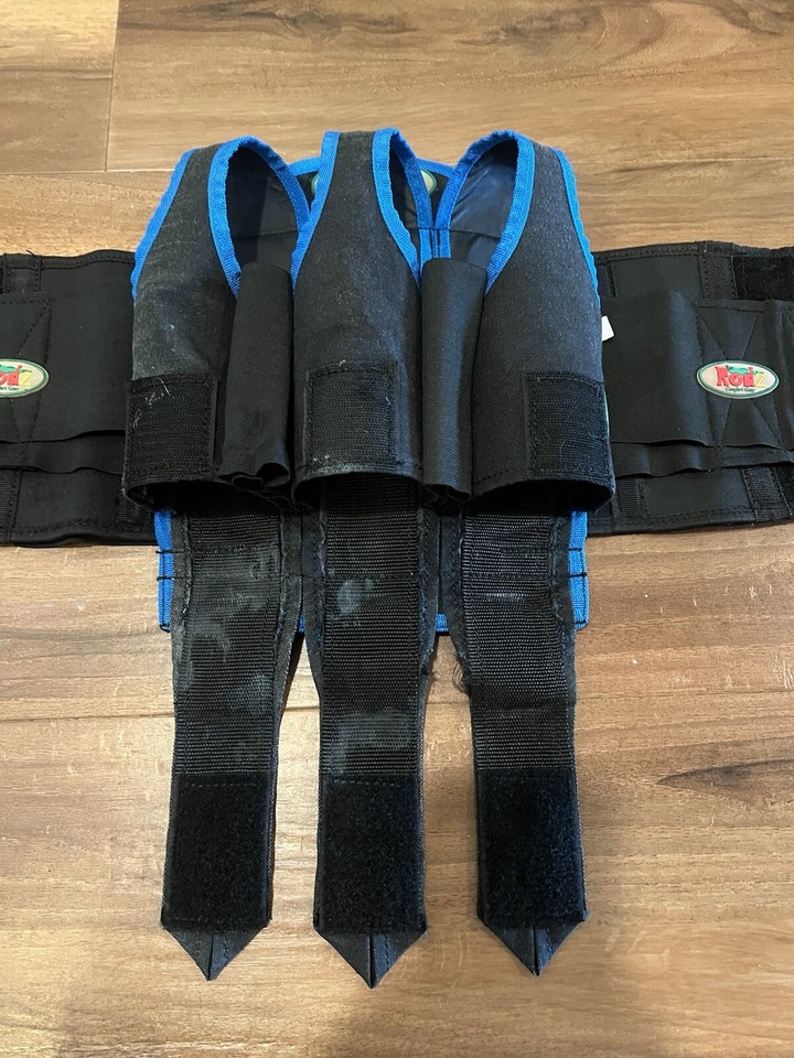 Redz Comfort Gear Paintball 3+2 Harness Pack BLUE/BLACK plus 5 Pods
