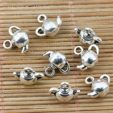 16pcs 12 11 6.5mm tibetan silver color teapot design charms EF2355