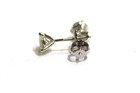 New GIA 14k white gold .70ct SI1 J round diamond Martini stud earrings screwback — photo 10