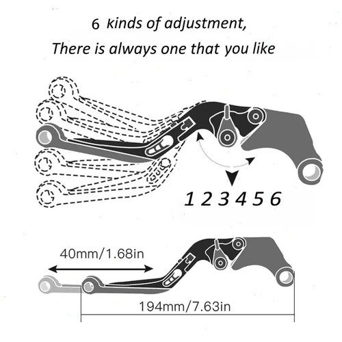 FÜR kawasaki ninja Z1000 SX Z1000SX Handle Grip Cap Brake Clutch Levers suit - Picture 5 of 24
