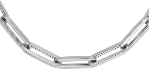 Floreo 14k White Gold Hollow Paperclip Link Chain Bracelet - 7.5 Inch - Picture 4 of 4