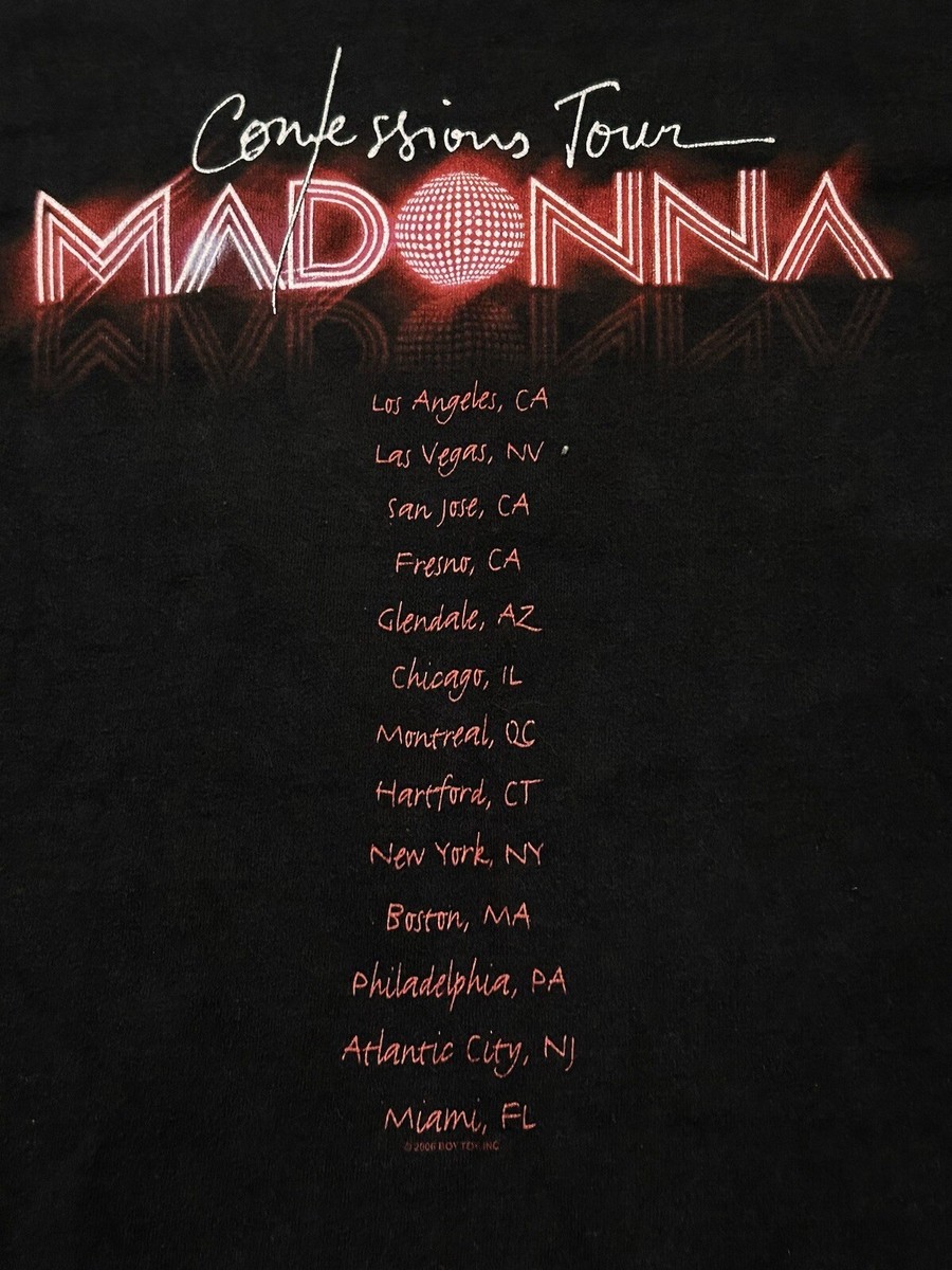 Madonna コンフェッションツアー2006 Tシャツ Madonna Confessions USA 2006 Tour Dates T-Shirt Original