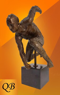 ART DECO BRONZE FIGUR SKULPTUR STATUE HEISSGUSS MODERN GESCHÄFTSMANN FIGUR