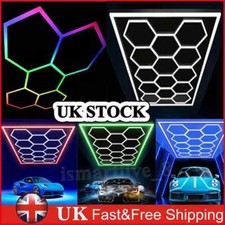 14 Hexagon LED Lighting Car Detail Retail Garage Workshop Home Gym Ceiling Light