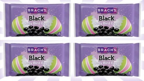 4 Brach's Black Jelly Beans Bird Eggs Wielkanoc LIMITOWANA EDYCJA 14,5 UNCJI EXP 10/23 - Zdjęcie 1 z 1