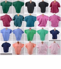EWC INC.- Short Sleeve Reversible Scrub Top- SSVAS- Multiple Colors- 305/306