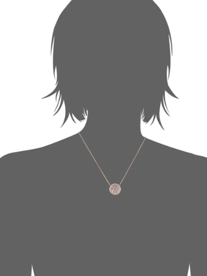 НОВЫЙ ПОДЛИННЫЙ MICHAEL KORS МОНОГРАММА ЛОГОТИП РОЗОВОЕ ЗОЛОТО ПОДВЕСКА ОЖЕРЕЛЬЕ MKJ5372791 - Изображение 3 из 4