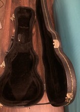 Soprano Ukulele Hard Case Well Cared For Black Soft Inside Gold Buckles Loved
