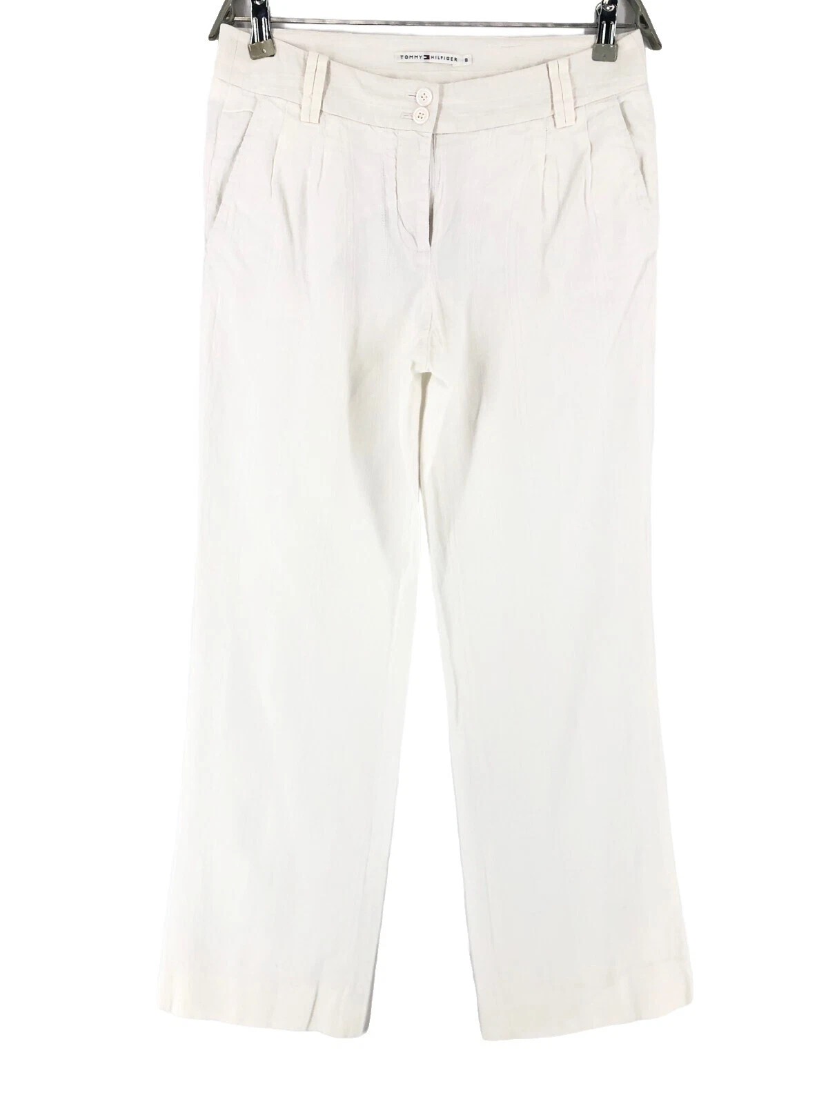 Tommy Hilfiger White Linen Pants for Women
