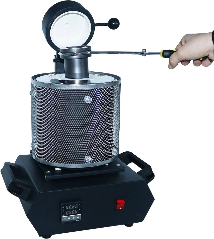 3KG Electric Digital Melting Furnace Metal Gold Silver Copper Smelter Crucible - Image 2 of 4