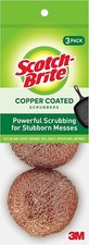 Scotch-Brite Copper Coated Scrubbing Scour Pads, 12 Scouring Scrubber Pads