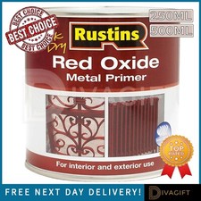 RUSTINS QUICK DRY RED OXIDE METAL PRIMER PAINT FOR EXCEPTIONAL COVERING POWER