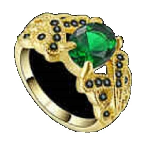 Emerald Stone Yellow Gold Filled 10k Fashion Jewelry