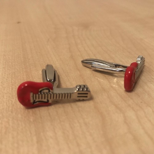BOUTONS DE MANCHETTE GUITARE ÉLECTRIQUE BONNE QUALITÉ LIVRAISON GRATUITE UK PAIRE NEUVE - Photo 7/12