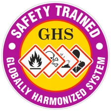 Safety Trained Globally Harmonized System Bumper Sticker Military Vinyl Decal 5"