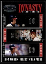 2005 Donruss Throwback Threads Dynasty #D-5 Jones / Maddux / Justice