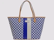 Kate Spade Hyacinth Blue Penn Place Margareta Bag Tote Blue Ivory Leather New