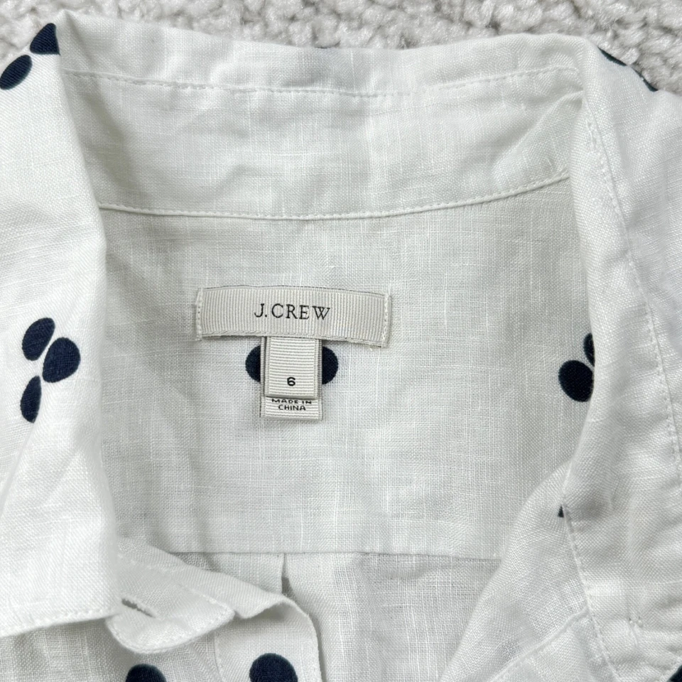 J. Crew Camp Popover in Roller Girl azul marinho estampa branca feminina 6 - Imagem 3 de 4