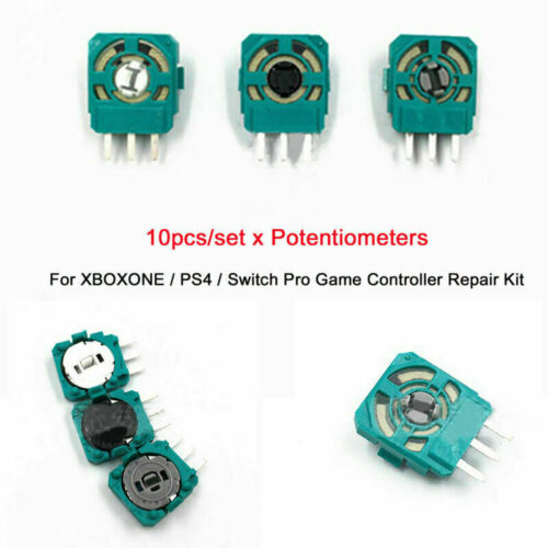10 pièces potentiomètres pour kit de réparation manette de jeu XBOXONE/PS4/ Switch Pro MS - Photo 1/9