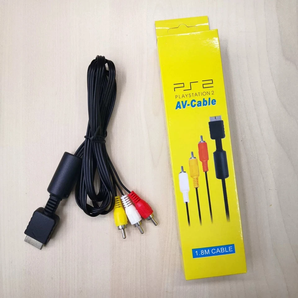 6 Feet AV to RCA Audio Video Composite Cable Cord For Sony PS1 PS2 PS3 PS3 Slim - Image 2 of 4