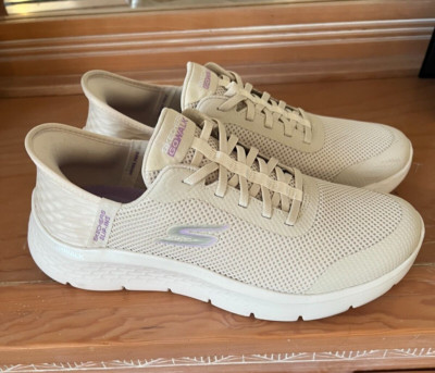 SKECHERS Go Walk Flex Grand Entry Off White Women' Slip Ins Sneakers, Size 11