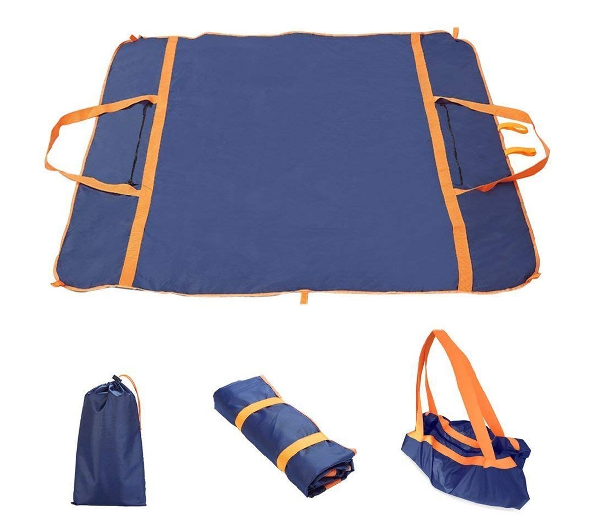 Greenfield Coperta Da Picnic Impermeabile E Isolante: Morbida, Grande E Pieghevole, Colore Blu - 3