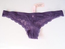 NEW Victoria's Secret VTG 2014 Lace Signature Thong Panty SMALL
