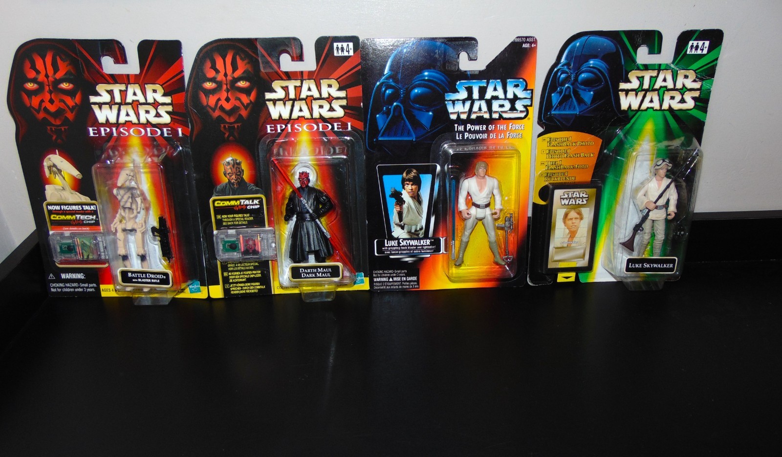 Star Wars Episode 1, Phantom Menace 2 Luke Skywalker, Darth Maul, Battle Droid