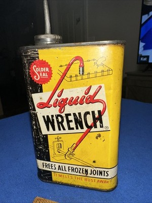 Empty Early Vintage LIQUID WRENCH Oiler 16 Oz. 1950! Empty Display Can