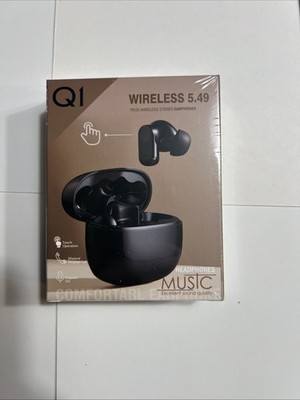Q1 Wireless 5.49 True Wireless Bluetooth Earbuds Touch Control w/ Charging Case