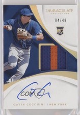 2017 Panini Immaculate Rookie Gold 4/49 Gavin Cecchini #124 Patch Auto 0a2
