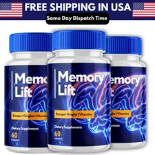 Memory Lift Brain Maximum Support Supplement Pills Advanced Formula 60 Capsules