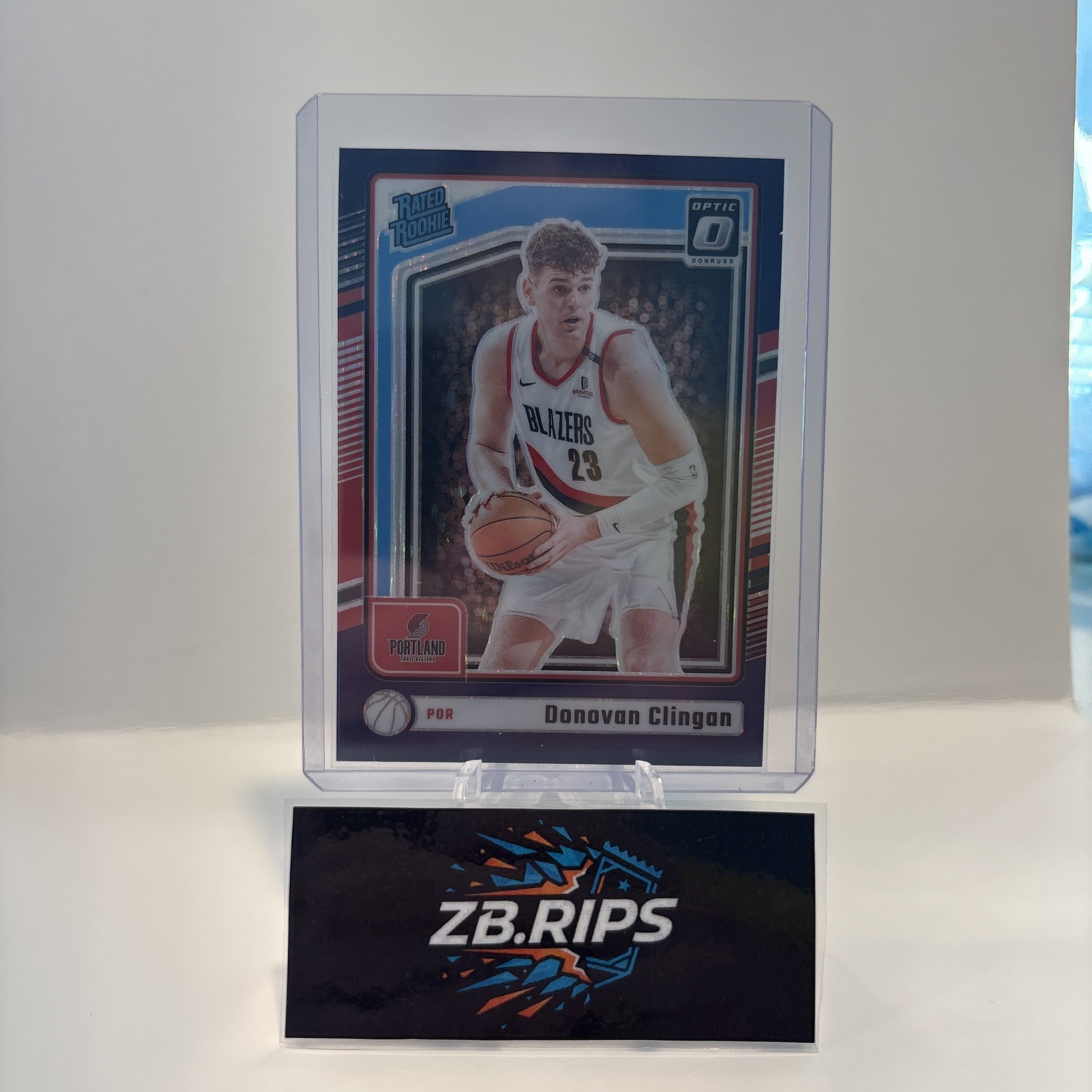 2024-25 Panini Donruss Optic - Rated Rookie Donovan Clingan #272 Purple Shock