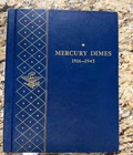 76 Piece Mercury Dime Set 1916 - 1945-P,D,S in Whitman Folder Album 90% Silver