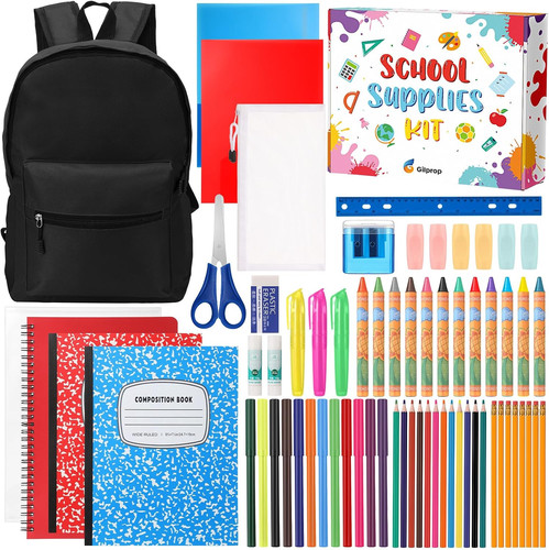 79 Pcs Back to School Supplies Box for Kids K-5 Students Elementary Middle Schoo