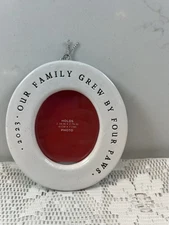 Time & Place Ceramic “Our Family Grew By Four Paws” ‘23 Photo Frame Ornament
