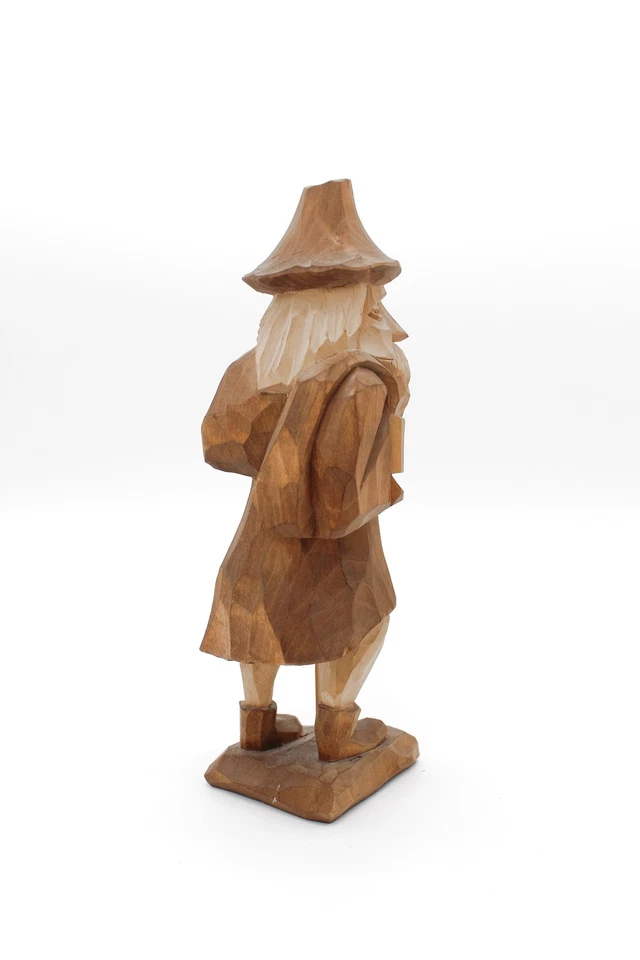 Holzfigur Wandersmann Mann Handgeschnitzt Handarbeit 24,5 cm - Bild 2 von 4