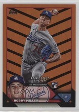 2023 Topps Update Rookie Debut Orange & Black Foil Bobby Miller #US40 6k2