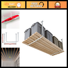 Adjustable Garage Ceiling Storage Rack Kit - 33"x34" Overhead Organizer Bracket,