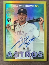 2025 TOPPS ARCHIVES SHAY WHITCOMB GOLD ON CARD AUTO /50  #67FFA-SW
