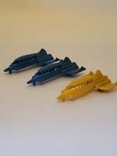 Space rocket ship lot Flash Gordon 3pc toy Hard plastic vintage 1950's 60's