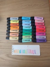 STABILO BOSS ORIGINAL Highlighter Set - 23 Colors Neon  Pastel - VGUC